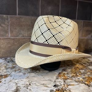 American Hat Company, Inc 6 7/8 straw Fedora